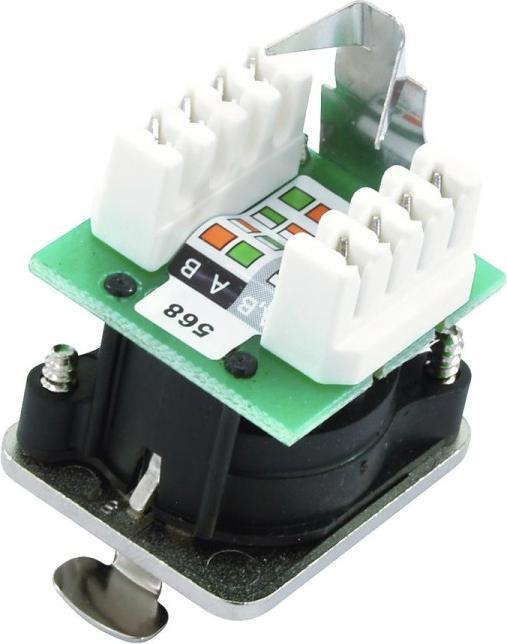 Produktbild Neutrik RJ45 Datensteckverbinder EtherCon® D Serie Buchse, gerade NE8FDV-YK Pole: 8P8C NE8FDV-YK Nickel NE8F