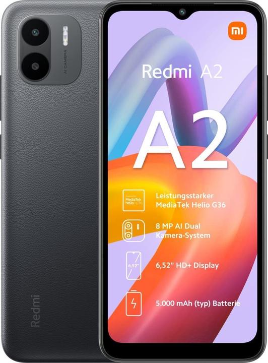 Actual product image Xiaomi Redmi A2 (64 GB, Black, 6.52", Dual SIM, 4G)