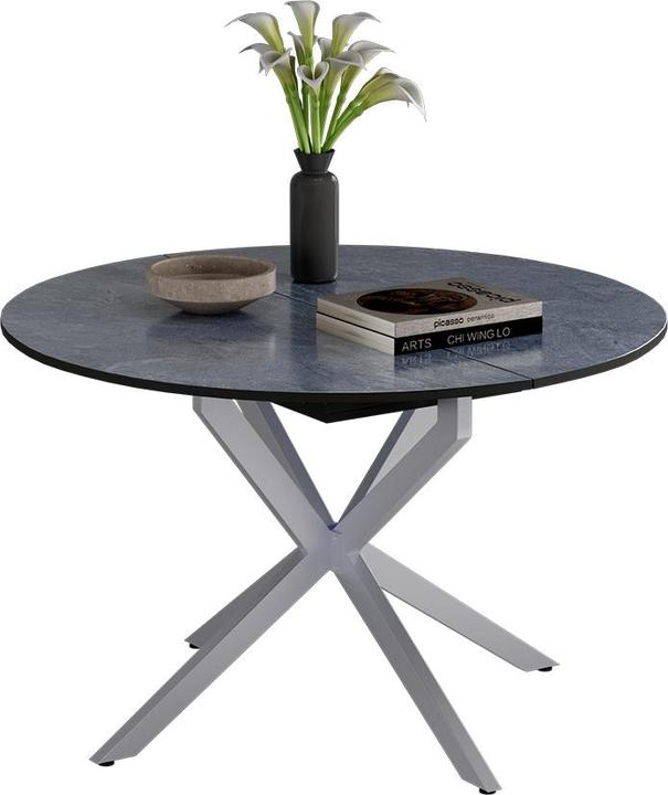 Actual product image Vicco Dining table Loyd, Anthracite/Grey, 120 x 120 cm Extendable