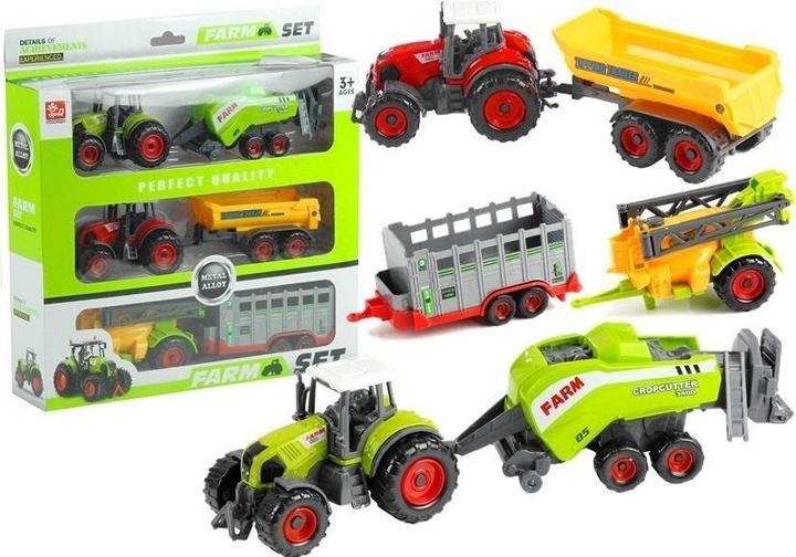 Actual product image Lean Toys Tractor Farm Vehicles Set 6 in 1