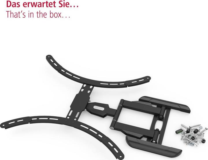 Produktbild Hama TV-Wandhalterung, schwenkbar, neigbar, ausziehbar, 191 cm (75") bis 45 kg (75", 45 kg)
