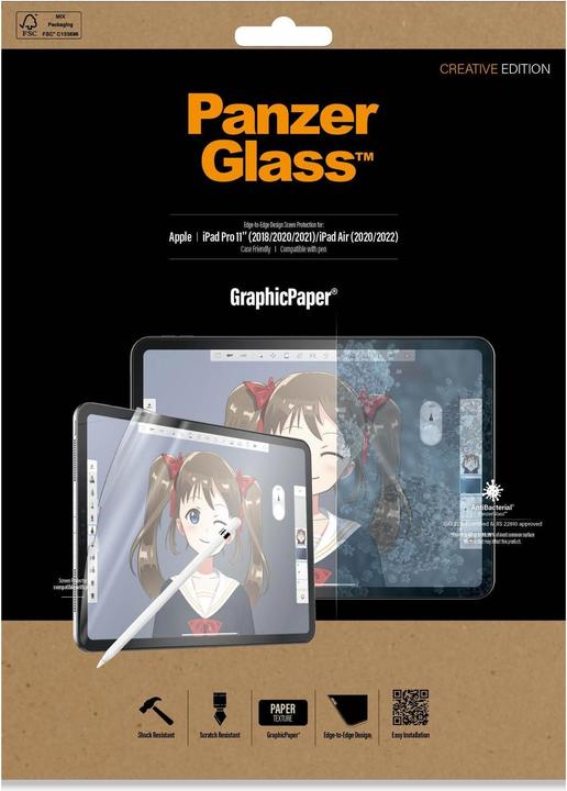 Actual product image PanzerGlass Case Friendly GrapicPaper AB (1 pcs., Apple iPad Pro 11 2018, Apple iPad Pro 11 2020, Apple iPad Pro 11 2021, Apple iPad Pro 11 2022)