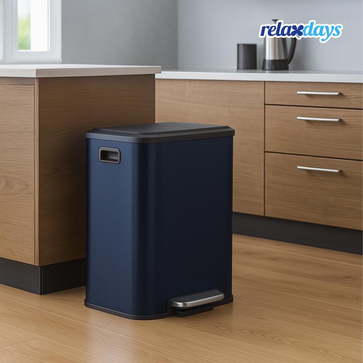 Produktbild Relaxdays Mülleimer mit 2 Fächern 2 x 15 Liter (30 l)