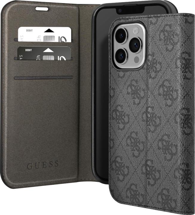 Produktbild Guess GUBKP14LHG4SHK iPhone 14 Pro 6,1" czarny/black book 4G Vintage Gold Logo (Apple iPhone 14 Pro)