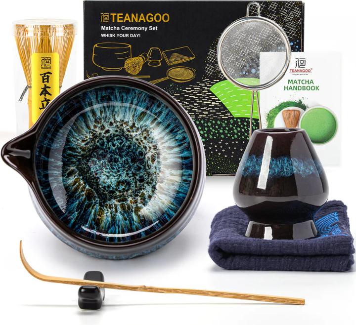 Actual product image Teanagoo 7-piece matcha tea set with whisk and bowl