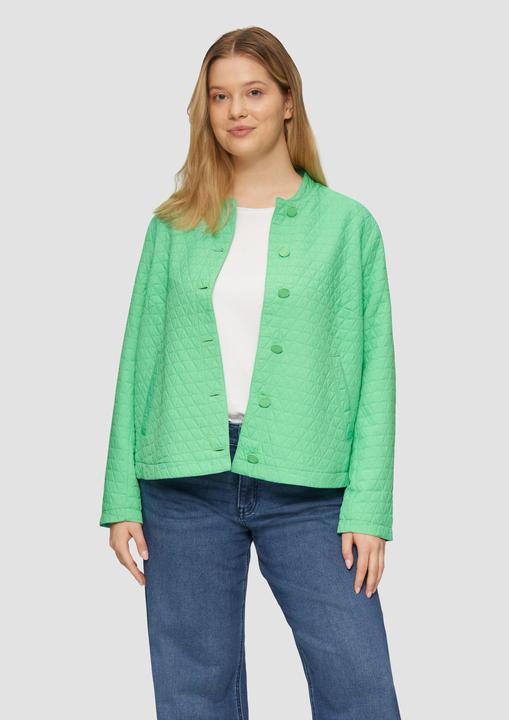 Image du produit S.Oliver Indoor-Jacke Strukturierter Blouson mit Stehkragen und Knopfleiste (46)