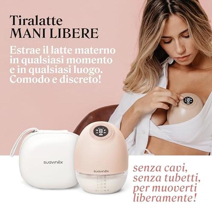Actual product image Suavinex Hands-Free Wireless Breast Pump with 3 Modes, 9 Suction Levels, and LED Display