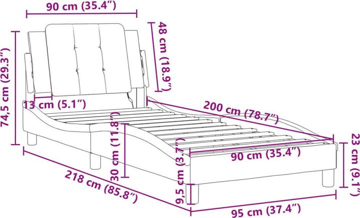 Image du produit vidaXL Bettgestell (180 x 200 cm)