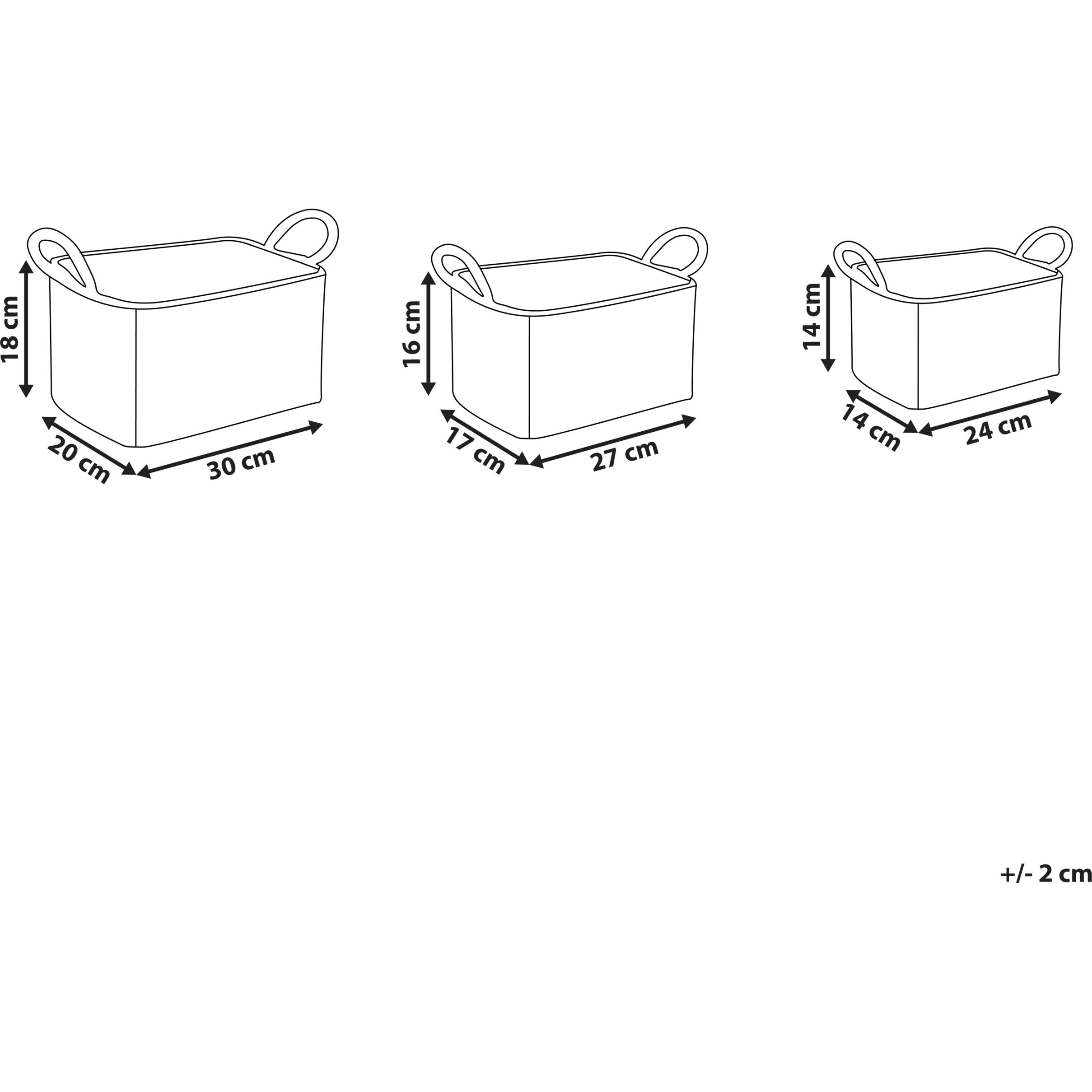 Thumbnail - Beliani, Aufbewahrungskorb, Hoian (3 x)