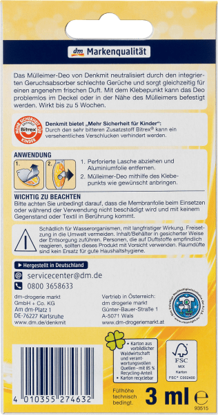 Produktbild dm Denkmit Mülleimer-Deo