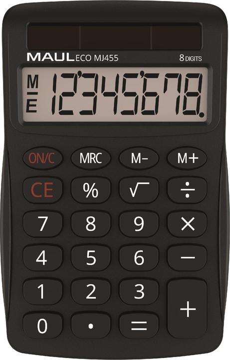 Produktbild Maul Tischrechner Solar ECO MJ 455 schwarz (Solarzellen)