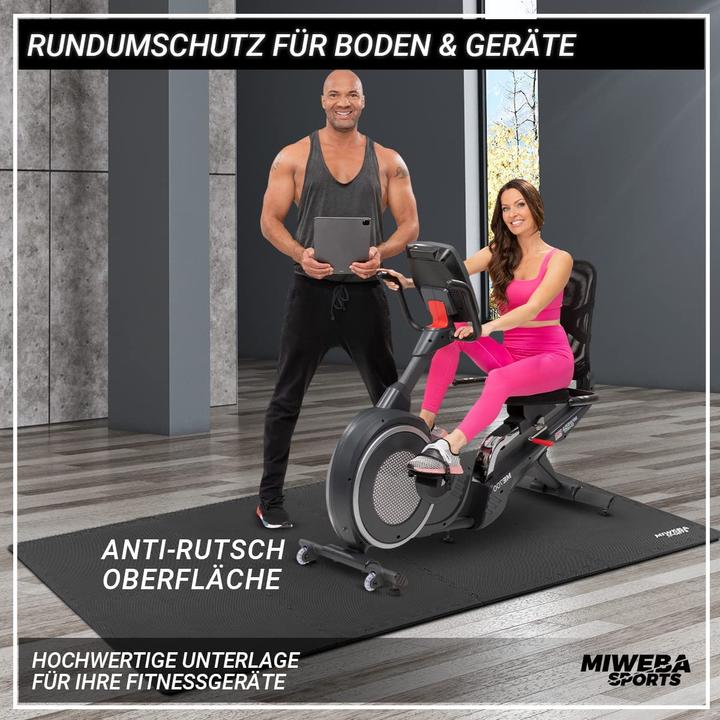 Produktbild Miweba Bodenschutzmatte BS-100 8er Set 62x62cm Anthrazit (1.20 cm)