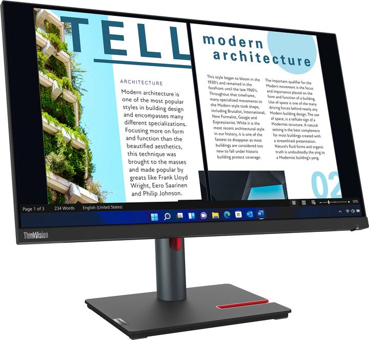 Actual product image Lenovo P24h-30 (2560 x 1440 pixels, 23.80")