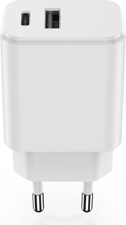 Image du produit Setty chargeur 1x USB + USB-C 3A 20W blanc (20 W, 2 ports)