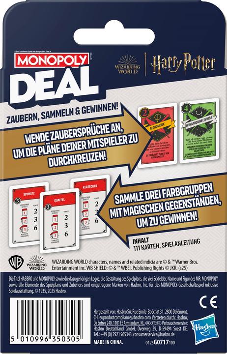 Produktbild Monopoly Deal: HARRY POTTER Kartenspiel (Deutsch)
