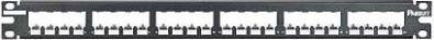 Actual product image Panduit 24-port metal modular patch panel, RJ-45, Rack mounting, 1U, 482.6 mm, 43.7 mm, 17.8 mm