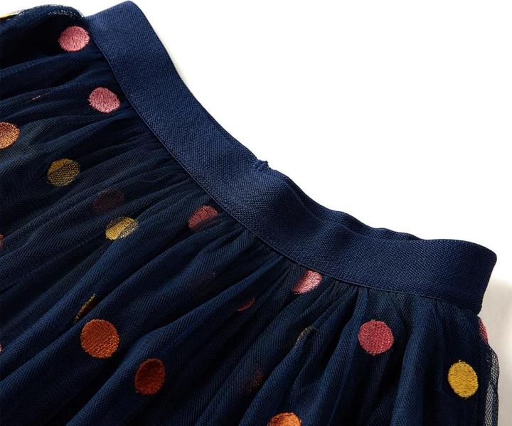 Image du produit vidaXL Jupe en tulle enfant à pois Bleu marine 128,Matériel (128)