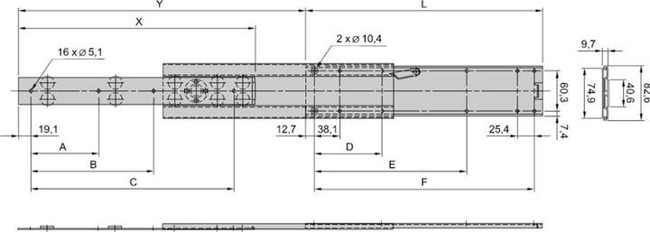 Image du produit Schroff Glissières télescopiques