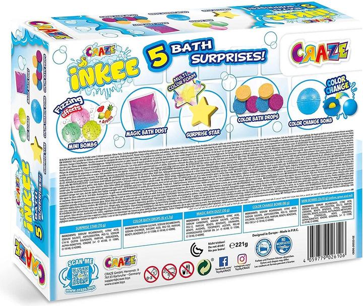 Produktbild Craze Inkee Set mit 5 Badeüberraschungen (1 ml, Badesalz)