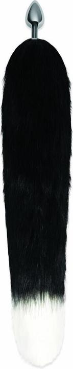 Actual product image Xgen Products whipsmart 2,5 inch metal plug with 14" black indigo fox tail