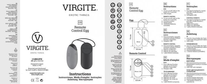 Image du produit Virgite Vibromasseur Ei G5 Rechargeable 230 g