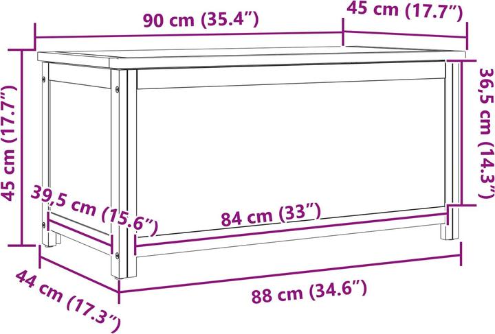 Image du produit vidaXL Aufbewahrungstruhe (45 cm)