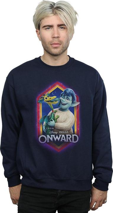 Actual product image Disney Mens Onward Laurel And Blazey Crest Sweatshirt (L)