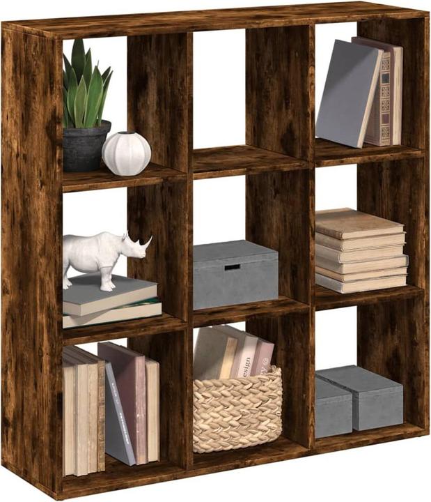 Produktbild VidaXL Raumteiler Bücherregal Standregal Büroregal Würfelregal Räuchereiche (102 x 29 x 103.5 cm)