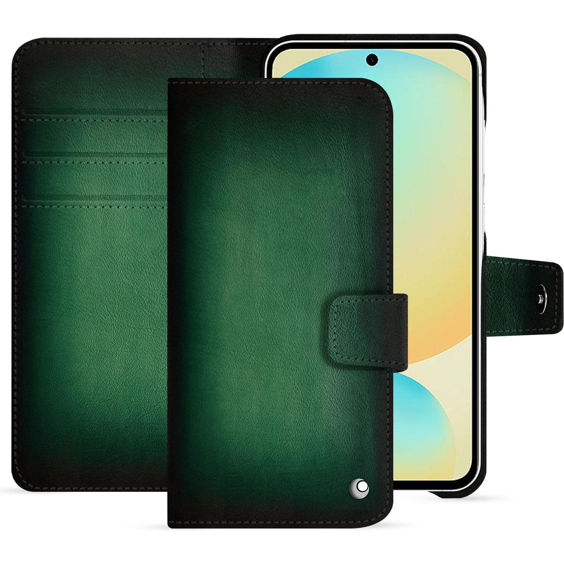 Noreve Lederschutzhülle FE (Samsung Galaxy S24 FE), Smartphone Hülle, Grün