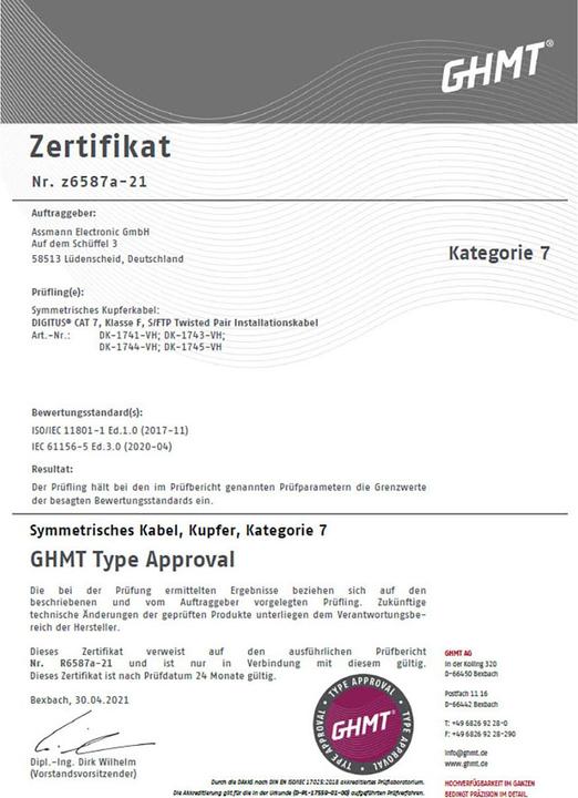 Immagine prodotto Digitus Cavo di installazione grezzo (S/FTP, CAT7, 1000 m)