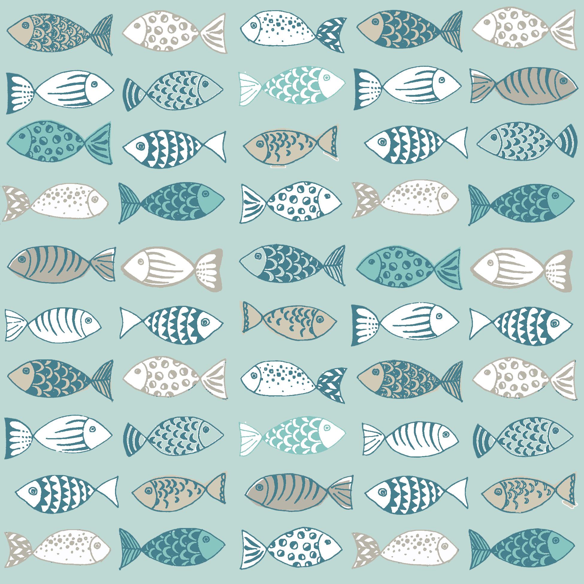 Braun + Company, Servietten, Many Fishes (20 x, 33 x 33 cm)