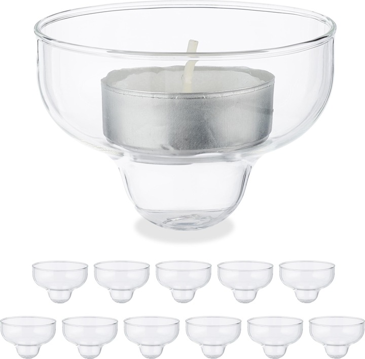 Relaxdays 12x porta tealight galleggianti
