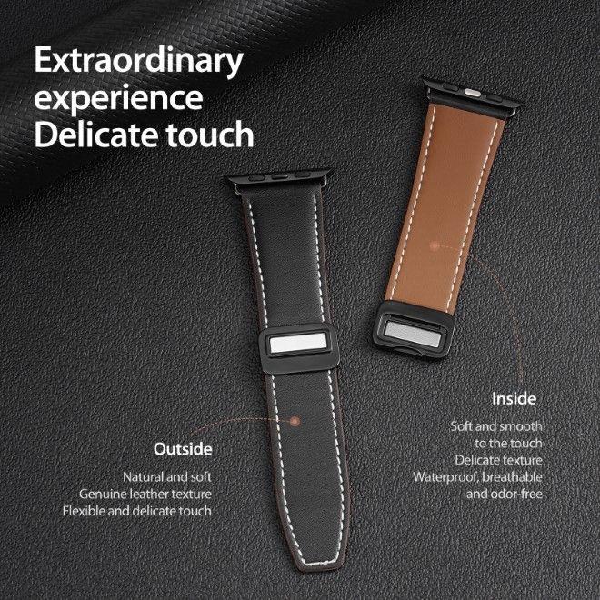 Produktbild Dux Ducis YA Armband (38 mm, 40 mm, 41 mm, Echtleder, Apple Watch Series 1, Apple Watch Series 2, Apple Watch Series 3, Apple Watch Series 4, Apple Watch Series 5, Apple Watch Series 6, Apple Watch Series 7, Apple Watch Series 8, Apple Watch Series 9, Apple Watch SE)