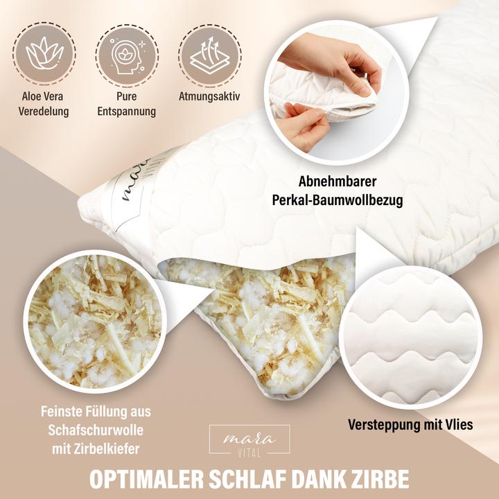 Produktbild Mara Vital Zirbenkissen (40 x 60 cm)