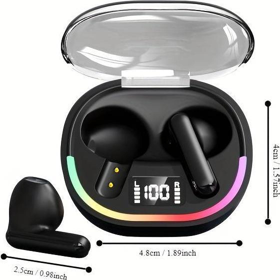 Actual product image PhoneLook Wireless TWS headphones with ambient light + touch control + LED indicator for individual batteries (Wireless)