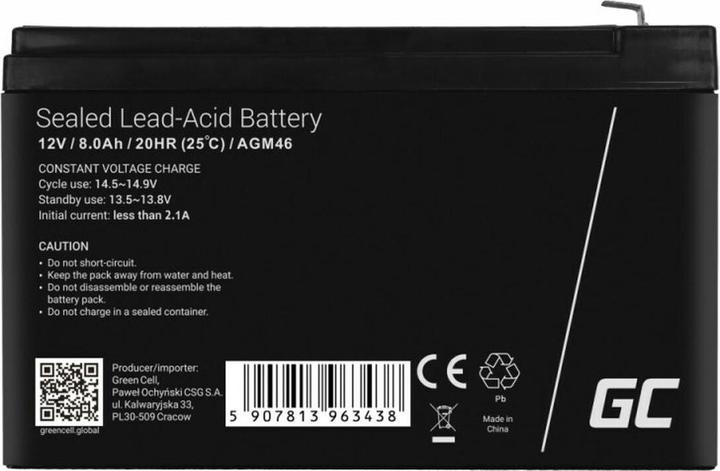 Image du produit GreenCell AGM46 (12 V, 8 Ah)