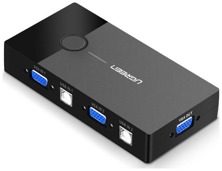 Image du produit Ugreen 30357 KVM Switch Box 2 ports VGA Video Adapter 2 in 1 (black)