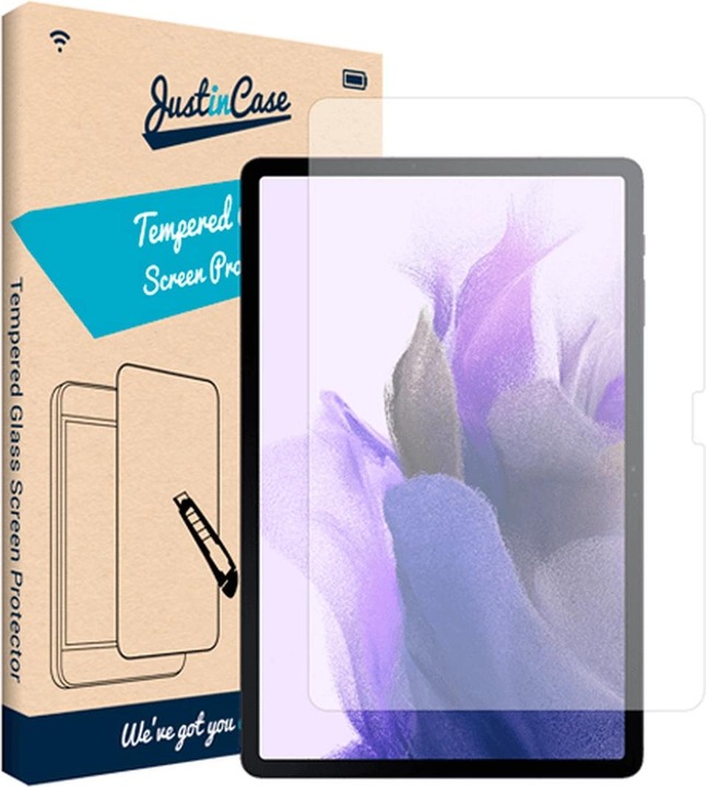 Just in Case Tempered Glass Clear Screen Protector Samsung Galaxy Tab S7+/S7 FE/S8+ (1 Piece, Galaxy Tab S7 FE)