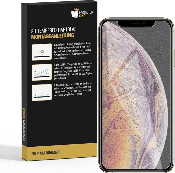 Produktbild Protectorking 1x Echtes Tempered 9H Panzerhartglas Matt Entspiegelt (1 Stk., Apple iPhone XS Max)