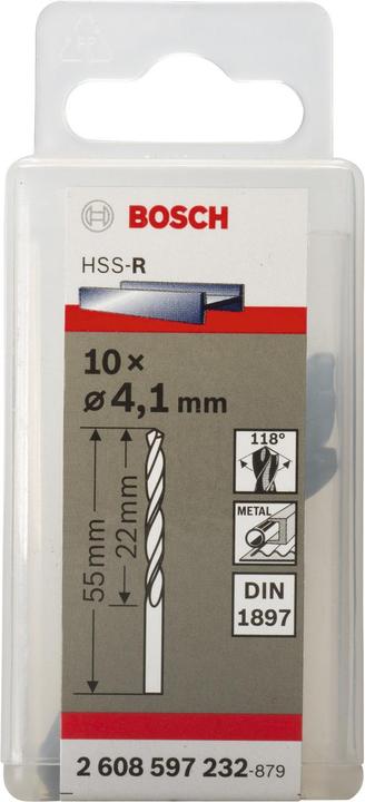 Produktbild Bosch Professional Zubehör Karosseriebohrer HSS-R, DIN 1897, 4,1 x 22 x 55 mm, 10er-Pack (4.1 mm)