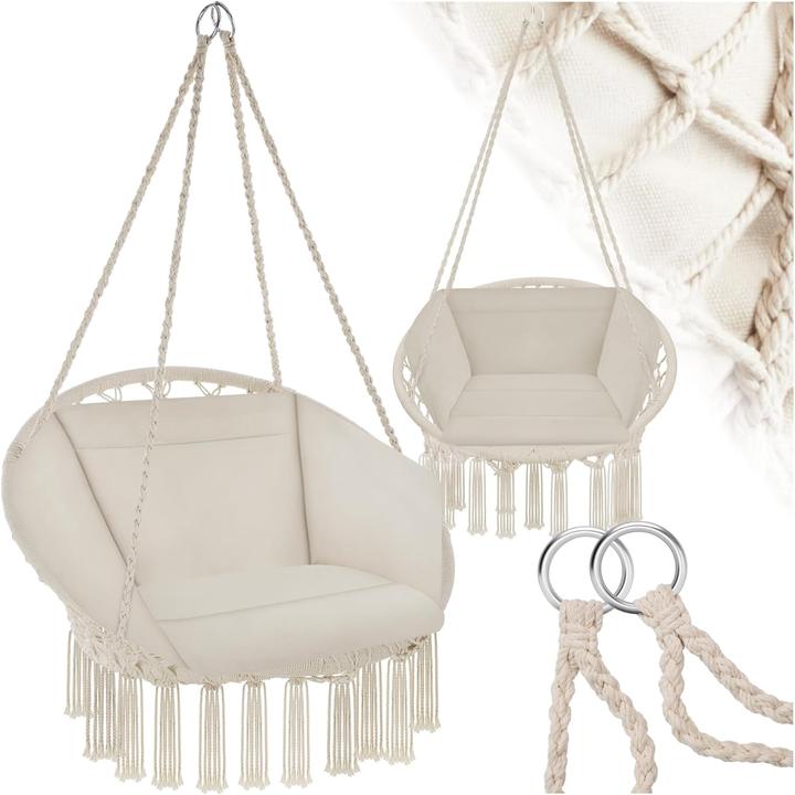 Image du produit tectake Fauteuil suspendu (150 kg)