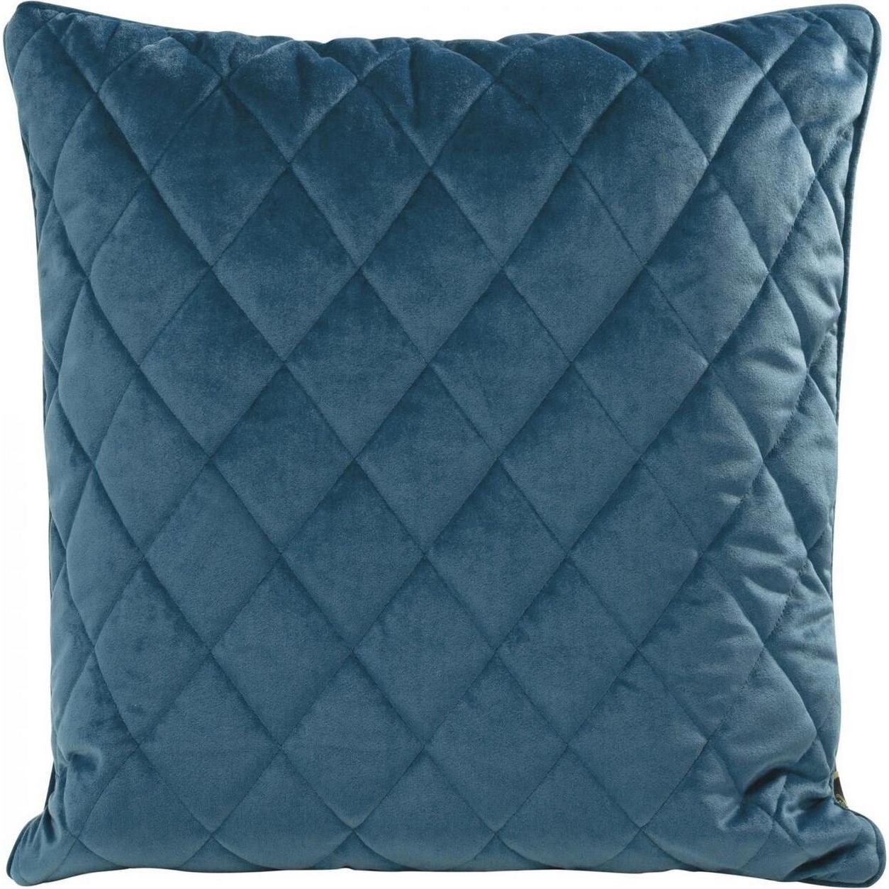 Eurofirany, Dekokissen, Kissen SAMT 50x50cm - blau (50 x 50 cm)