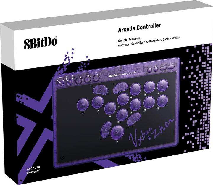 Produktbild 8bitdo Arcade Controller, purple (Switch 2, Windows)