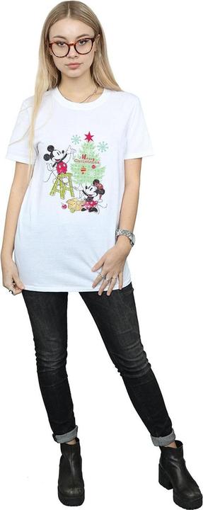 Immagine prodotto Disney Mickey And Minnie Christmas Tree Maglietta Ampia Donna (XL)