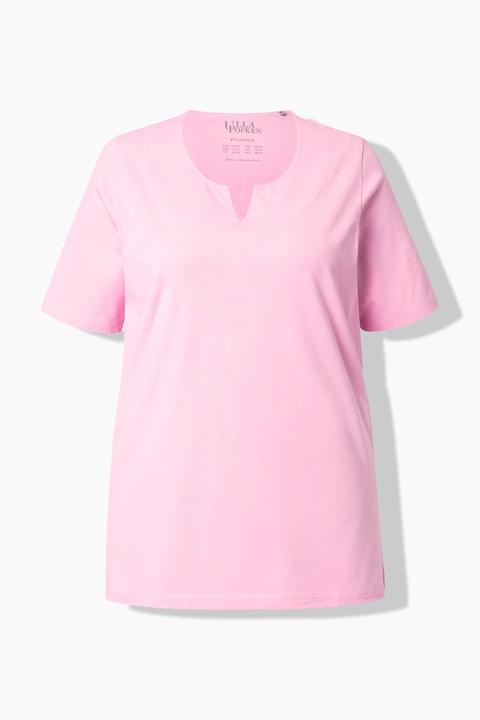 Actual product image Ulla Popken Essential Notch Neck Stretch Tee (62)