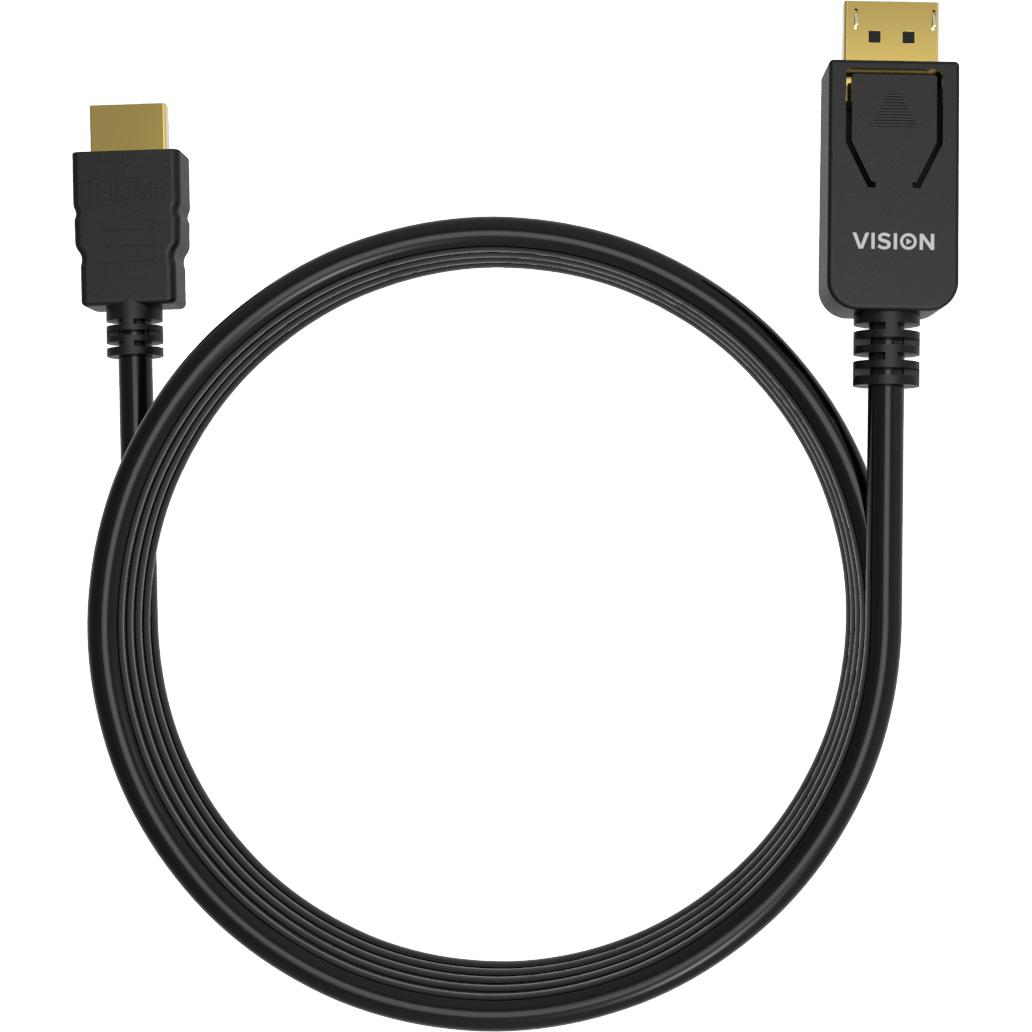 Vision HDMI (Typ A) — DisplayPort (1 m, HDMI, DisplayPort), Video Kabel