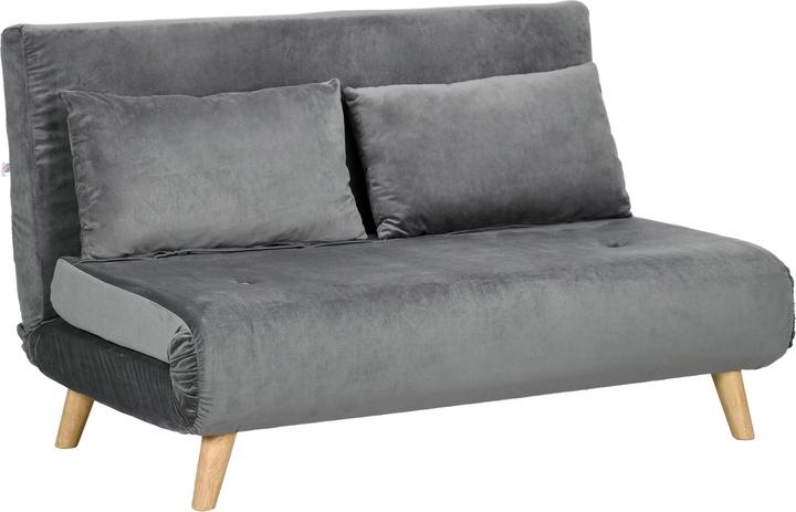 Immagine prodotto Homcom Schlafsofa Polyester, Stahl Grau (2 posti)