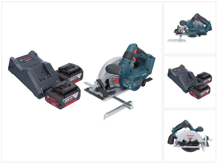 Produktbild Bosch Professional Bosch GKS 18V-57-2 Professional Akku Handkreissäge 18 V 165 mm Brushless + 2x Akku 4,0 Ah +
