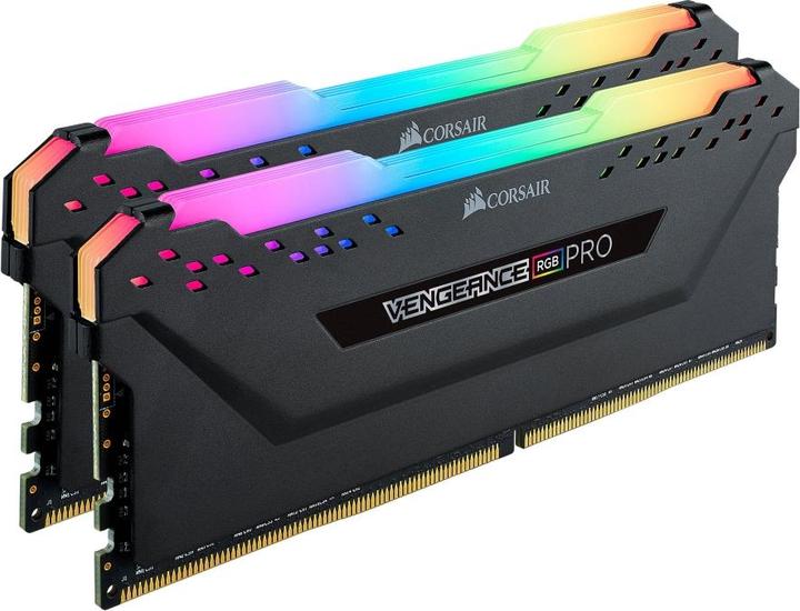 Produktbild Corsair Vengeance RGB PRO memory, DDR4, 16 GB, 3600MHz, CL18 (CMW16GX4M2Z3600C18)
