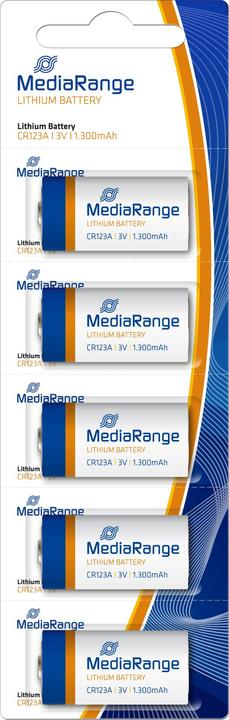 Produktbild MediaRange MRBAT150 (5 Stk., CR123A, 1300 mAh)